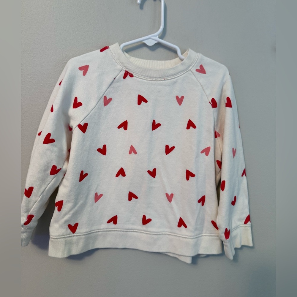 Primary Heart Pattern Kids Crewneck